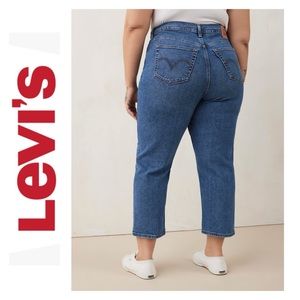 LEVIS Wedgie Straight Medium Blue Jeans Size 14W
